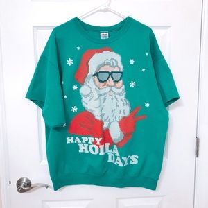 Happy Holladays Santa Festive T-Shirt Sweatshirt